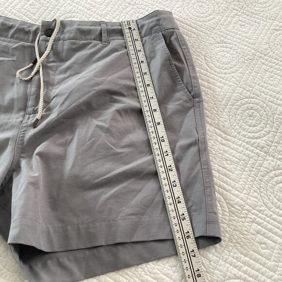 Faherty All Day Shorts Gray Size 36 Grey Casual Drawstring Pockets Performance L - Picture 8 of 9